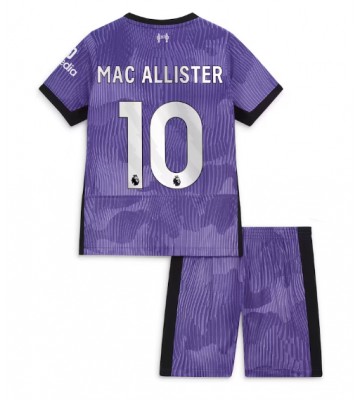 Lacne Dětský Futbalové dres Liverpool Alexis Mac Allister #10 2023-24 Krátky Rukáv - Tretina (+ trenírky)